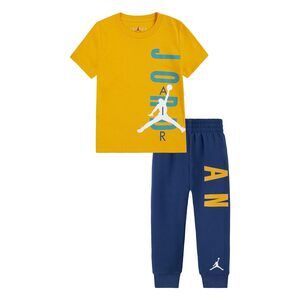 Jordan Baby Boys Line Up Tee & Pants Set (Toddler) French Blue 3T Toddler